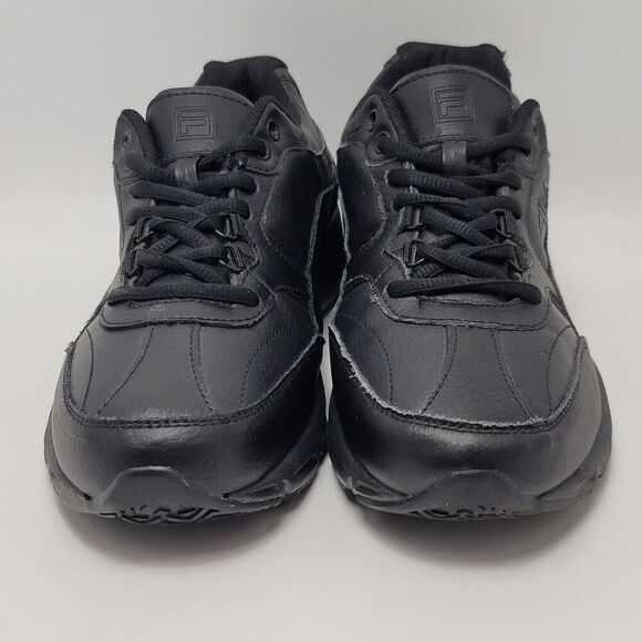 FILA Womens Memory Workshift Slip Resistant Low Leather Sneakers Black Size 9 - Picture 7 of 12